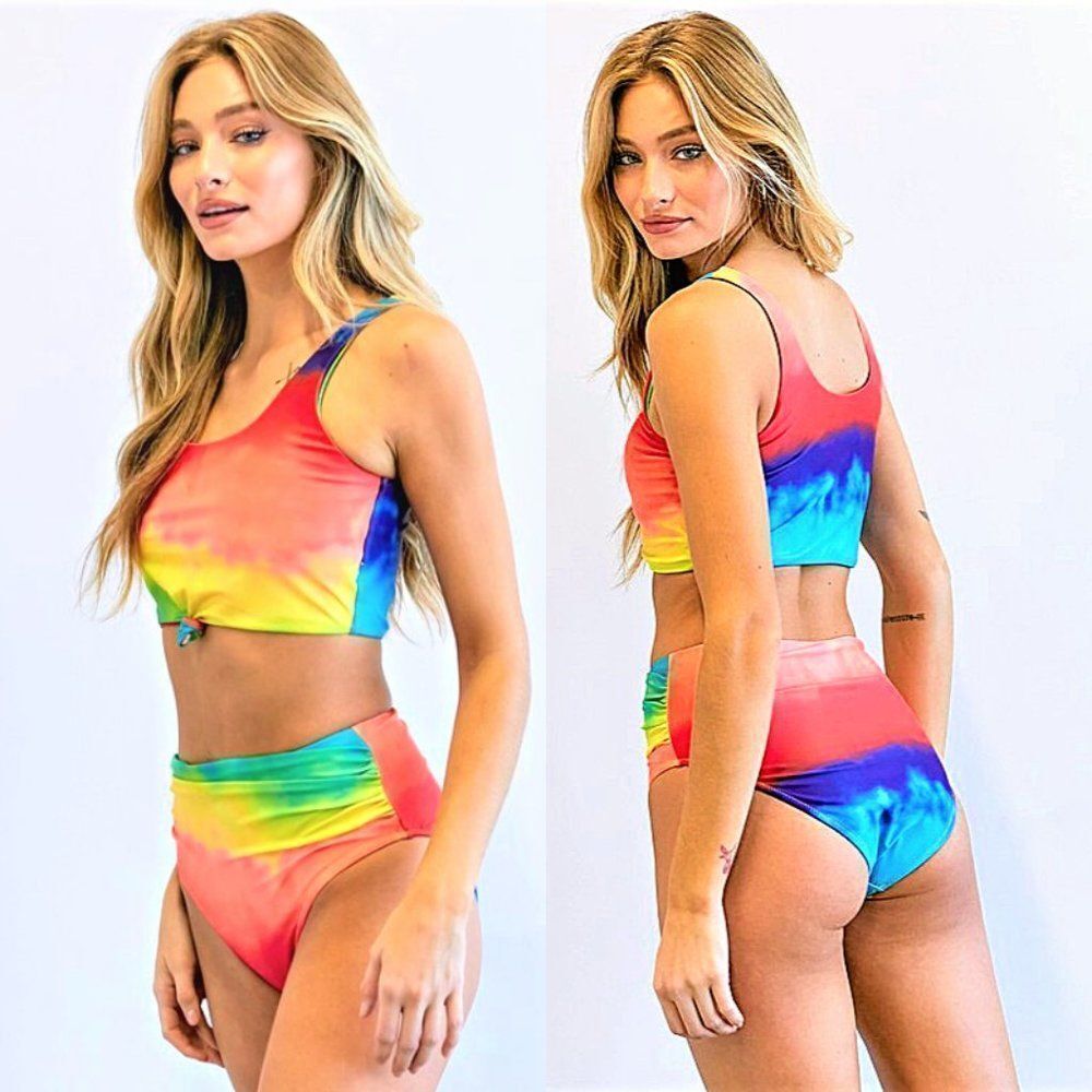 SWIM SUIT | HIGH WAIST SWIMSUIT | MULTICOLOR SWIMSUIT